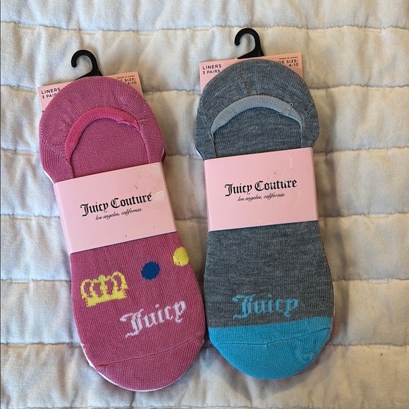 Juicy Couture Pink No-Show Socks - Picture 2 of 7